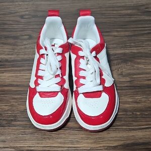 No Boundaries Red and White Sneakers